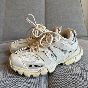 Balenciaga Track Beige White Sneakers Lace Up Unisex Size 38, 5 Men’s 7 Women’s